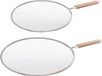 Secret de Gourmet Spatdeksels - 2x - RVS - universeel 25 en 28 cm - afgietdeksel