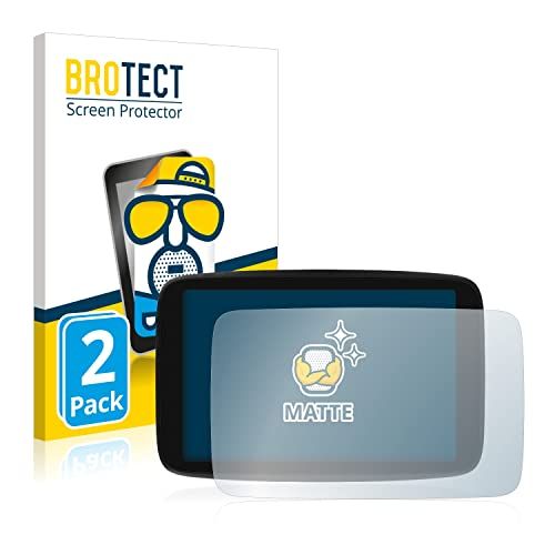brotect 2x Antireflecterende Beschermfolie compatibel met TomTom GO Camper Max Anti-Glare Screen Protector, Mat, Ontspiegelend