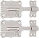 AMIG Schuifslot - 2x - staal - 7 x 5.6 cm - vernikkeld - zilver - deur - poort - plaatgrendel