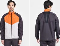 Craft - CORE Glide Block Jacket - Hommes - Taille M - Orange/Gris
