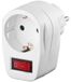 goobay 68906 Prise de sécurité 16 A - Adaptateur de prise avec terre 1 voie avec interrupteur
