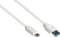Alcasa 2831-AC005W USB-kabel USB 3.2 Gen 2 (3.1 Gen 2) 0,5 m USB A USB C Wit