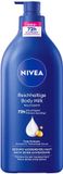 NIVEA Rich Body Milk, Unisex, Hydraterend, Voedend, Verzachtend, Versterking, Droge huid, Zeer droge huid, 625 ml, Amandelolie