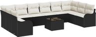 vidaXL Banc de jardin noir poly rotin 55 x 55 x 37 cm
