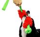 DINGO 15588-2 Drijvend speelgoed met gearomatiseerde bal en elastische handgreep, handgemaakte hondenjager om te spelen, touwtrekken, behendigheid, rapporteren, watertraining, rood van microvezel