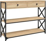 vidaXL Wandtafel 100x28x75 cm bewerkt hout sonoma eikenkleurig