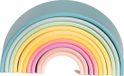 Dëna Ensemble de jeu en silicone 10 pièces I Arc-en-ciel pastel