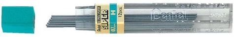 Pentel Potloodstift 0.7mm Zwart H - 12 stuks per koker