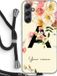 Case Company Samsung Galaxy A34 Hoesje met Koord - Flirty Flowers Monogram - Back Cover
