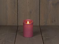 Anna's Collection Bougie LED - 7.5x12.5cm - Antique Rose - Flamme mouvante - Minuterie