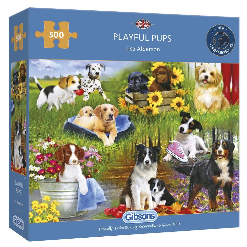 Gibsons Playful Pups Puzzel (500 stukjes)