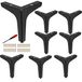 Omgoods - Set van 8 Pieds de meuble en métal noir 15cm