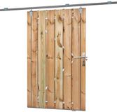 Tuindeco Schuifdeur schutting - Grenen - 130 x 195 cm - Groen