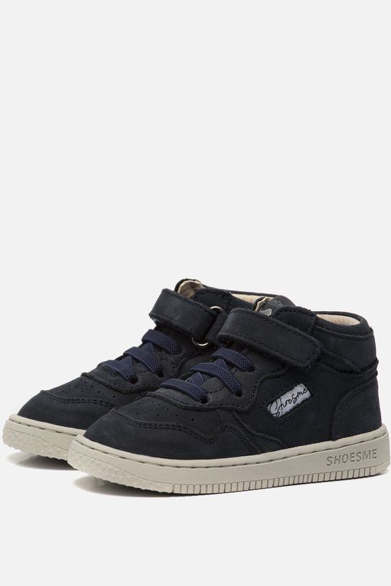 Shoesme Donkerblauw Basket Sneakertje - Sneakers Kinderen - Jongens - Dark Blue - Nubuck - Maat 19