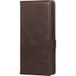 TORRO Housse de protection compatible avec Samsung Galaxy Z Fold7 2025 - Housse de protection portefeuille en cuir véritable avec support et porte-cartes (brun foncé)