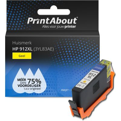 PrintAbout Huismerk HP 912XL (3YL83AE) Inktcartridge Geel Hoge capaciteit