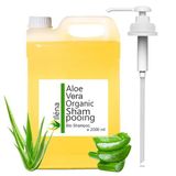 Natuurlijke ecologische shampoo met aloë vera, argan, vitaminen en keratine, met natuurlijke keramiden voor het haar, beschadigd en droog haar zonder parabenen, zonder sulfaat en volume (2000 ml)