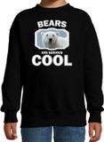 Bellatio Decorations Bears Are Serious Cool Dieren ijsberen sweater zwart kinderen 152/164