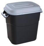 Eco conteneur à déchets, 75 litres, gris, avec couvercle