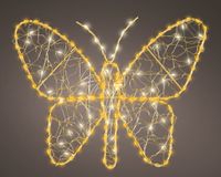Lumineo Vlinder LED 28x23cm - 155 LED Goud/Warm Wit/Klassiek Warm