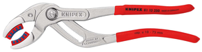 KNIPEX Sifon- en connectorentang op ZB-kaart verchroomd met antslip kunststof bekleed 250 mm, 81 13 250 SB