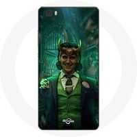 Maniacase Hoesje voor Huawei P8 Lite Loki Thor Ragnarok met Helm Poster Karakter Serie Seizoen 1