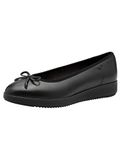 Tamaris WIDE FIT Dames Ballerina 8-82201-45 Zwart Leer Maat 40 EU