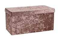Zitzak van fluweel, roze, 76 x 38 x 38 cm, 6434046