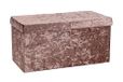 Zitzak van fluweel, roze, 76 x 38 x 38 cm, 6434046