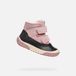 GEOX Bottines Noir/Rose Cuir/Textile Velcro Taille 26
