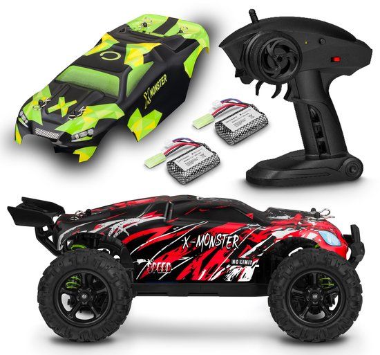 Overmax X-Monster 3.5 RC Auto - 4x4 - 1:18 Schaal - 30 km/h - Bereik 100 m - 2 Accu’s (40 min) - Extra Carrosserie - Offroad - TUV-gecertificeerd