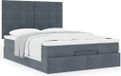 Maison Exclusive - Cadre de lit ottoman avec matelas, gris foncé, 140x200 cm, velours