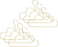 Atmosphera Hanger Nuage - 6x - or - Enfants - cintres
