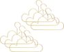 Atmosphera Hanger Nuage - 6x - or - Enfants - cintres