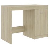 vidaXL Bureau Eikenhout 100x50x76 cm