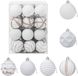 vidaXL Kerstballenset - 36 stuks - Wit - 6 cm diameter - Polystyreen