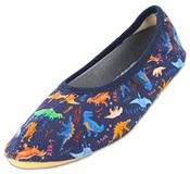 BECK Huisschoenen 'Dinosaurier' lichtblauw / donkerblauw / bruin / poederroze