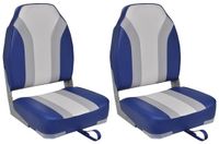 vidaXL - Sièges de bateau - Pliable - 2 pièces - Dossier haut - Gris