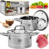 Karl Hausmann TYTAN Pan 4,7L RVS 18/10 - Rond - Grijs - Inclusief deksel - Inox