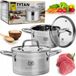 Karl Hausmann TYTAN Pan 4,7L RVS 18/10 - Rond - Grijs - Inclusief deksel - Inox