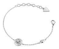 GUESS Sparks Guess Coin Bracelet Rhodium zilverkleurig