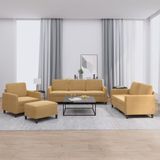 Maison Exclusive - Ensemble de canapés 4 pièces en velours marron