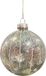 Driesprong Collection Kerstbal lijn glitter zilver/wit 8 cm