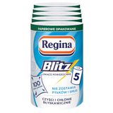 Regina Blitz Huishoudelijke Orde Handdoeken, 5 Rollen van 100 Bladen, 3-laags Papieren Handdoek, Maxi Strips, Papierverpakking, FSC-gecertificeerd, Pure Cellulose, NIZP-PZH-getest