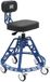 Merkloos / Sans marque HBM heavy duty kruk met leuning, verrijdbaar, verstelbaar, 5 wielen, draagvermogen 180 kg, hoogte 760 mm