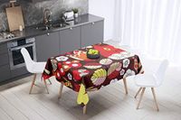 Bonamaison Tafelkleed, Anti-Mold, Sneldrogend, Waterdicht, 100% Polyester Tafellaken, 140cm x 140cm - Ontworpen en Vervaardigd in Turkije