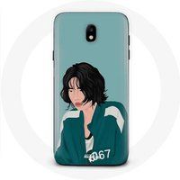 Maniacase Cases voor Samsung Galaxy J3 2017 Inktvis spel Kang Sae Byeok Fanart gezicht tekening