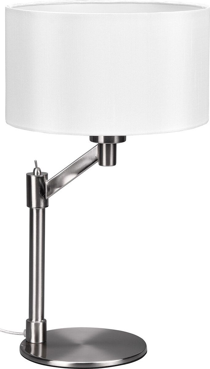TRIO LEUCHTEN LED Tafellamp - E27 - Rond - Nikkel - Aluminium