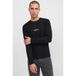 JACK & JONES PREMIUM regular fit longsleeve met print - zwart