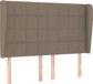vidaXL Hoofdbord - Stof - Taupe - 147x23x118/128 cm